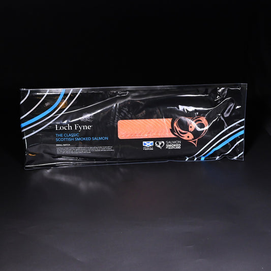 Saumon fumé du Loch Fyne | côté, entière | Elevage | 1,0 à 1,3 kg