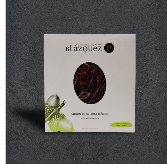 Blázquez «Admiración»| Jamón Ibérico Bellota | Pata Negra | Rohschinken | handgeschnitten | ES | 80 g