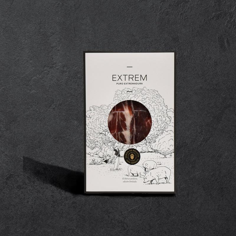 Jamón 100% cerdo ibérico de bellota | Extrem | Pata Negra | handgeschnitten | ES | 80 g | - Gourmet Depot AG